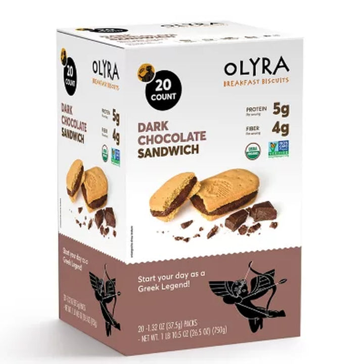 OLYRA Organic Breakfast Biscuits, Dark Chocolate Crème (20 Ct.)