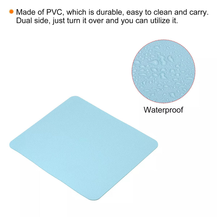 Unique Bargains 9"X8" Dual Side PU Waterproof Office Desk Mouse Pad Writing Mat