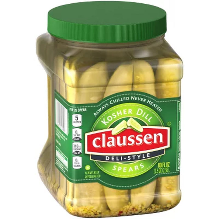 Claussen Deli-Style Kosher Dill Pickle Spears (80 Fl. Oz.)