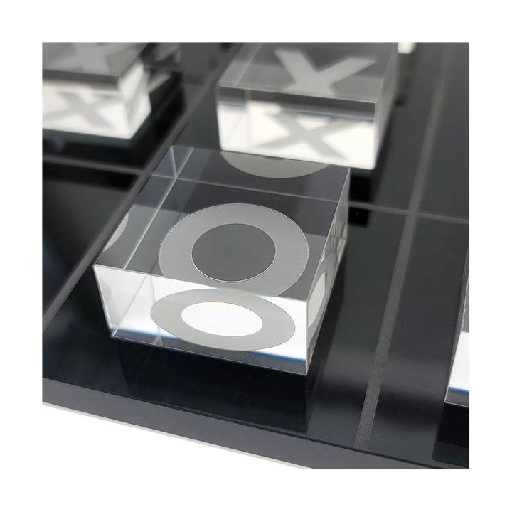 Ondisplay 3D Luxe Acrylic Tic Tac Toe Set (Black/Clear)