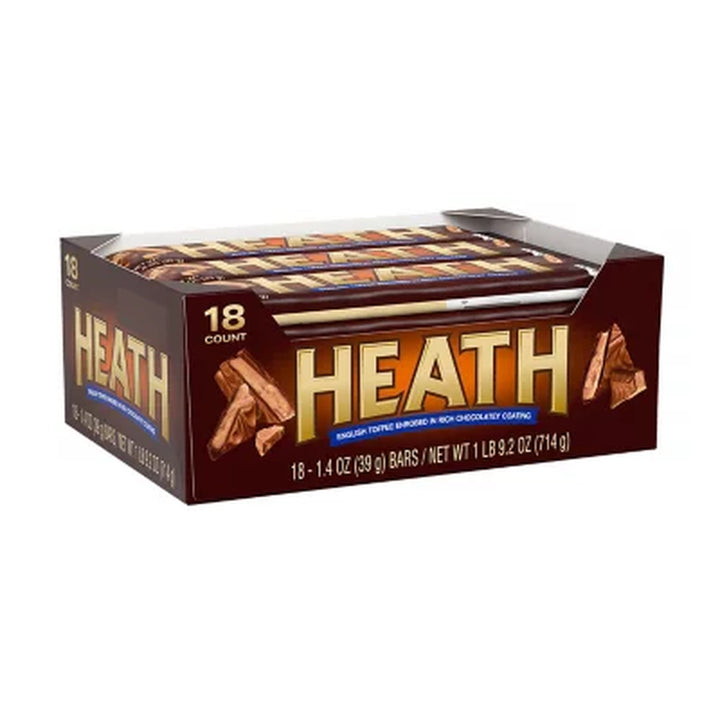 HEATH Chocolatey English Toffee Candy, 1.4 Oz., 18 Pk.