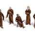 Woodland Scenics SP4453 1.5-Inch Scene Setters Figurine, Friars/Monks, 5/Pack