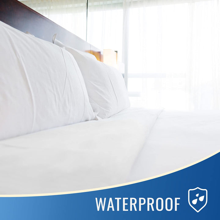 DMI Waterproof Mattress Protector, Mattress Pad, Waterproof Mattress Cover, Bed Pad and Bed Cover, Contoured Fitted Sheet Fit, King, Package May Vary