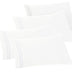 Elegant Comfort 4-PACK Solid Pillowcases 1500 Thread Count Egyptian Quality - Easy Care, Smooth Weave, Wrinkle and Stain Resistant, Easy Slip-On, 4-Piece Set, Standard/Queen Pillowcase, White