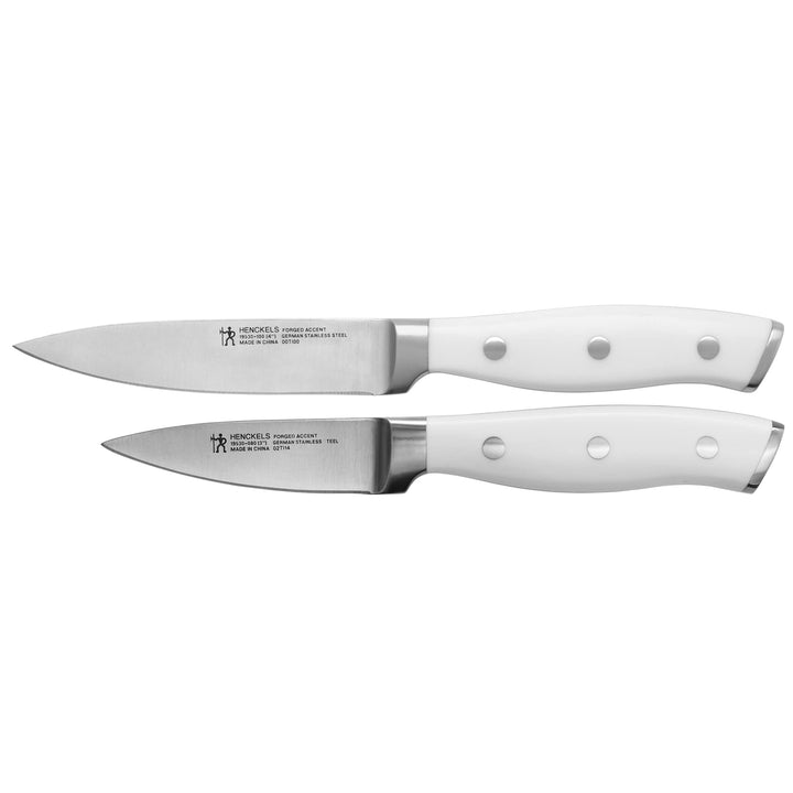 HENCKELS Forged Accent Razor-Sharp 2-pc Paring Knife Set, White Handle, German Engineered Informed by 100+ Years of Mastery 2 Pc New Version White