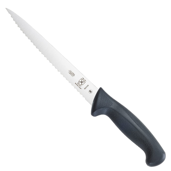 Mercer Culinary M23408 Millennia Black Handle, 8-Inch Wavy Edge, Utility Knife 8" Utility Knife