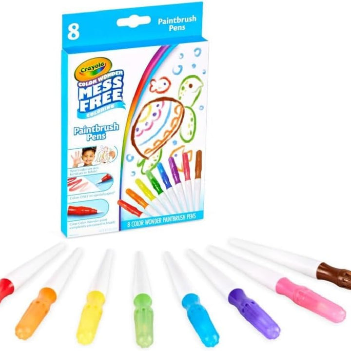 Crayola Color Wonder Paintbrush Pens, Mess Free Paint Set for Kids, 8ct Refill, 3+ Paint Brush Pens