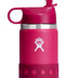 Hydro Flask Kids Wide Mouth Straw Cap And Boot Peony 12 Oz