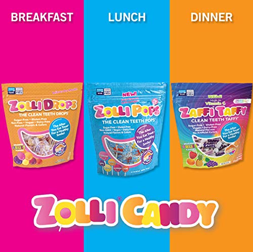 Zollipops The Clean Teeth Pops - Anti-Cavity Lollipops with Delicious Tropical Flavors, 3.1 Ounce for a Dental-Friendly and Tasty Experience