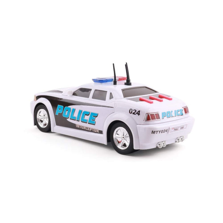 Mighty Fleet Rescue Force Police Cruiser Toy: Realistic Lights & Sound Effects, Durable Plastic & Batteries Included - Ages 3+