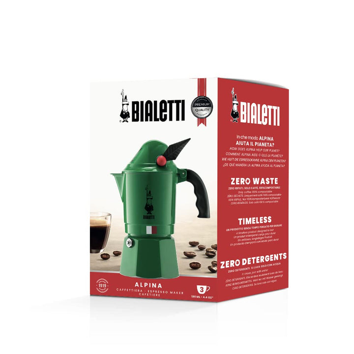 Bialetti - Moka Express: Iconic Stovetop Espresso Maker, Makes Real Italian Coffee, Moka Pot 3 Cups (4.3 Oz - 130 Ml), Aluminium, Silver 3-Cup