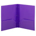 Smead Poly Two-Pocket Folder, Three-Hole Punch Prong Fasteners, Letter Size, Purple, 3 per Pack (87734)