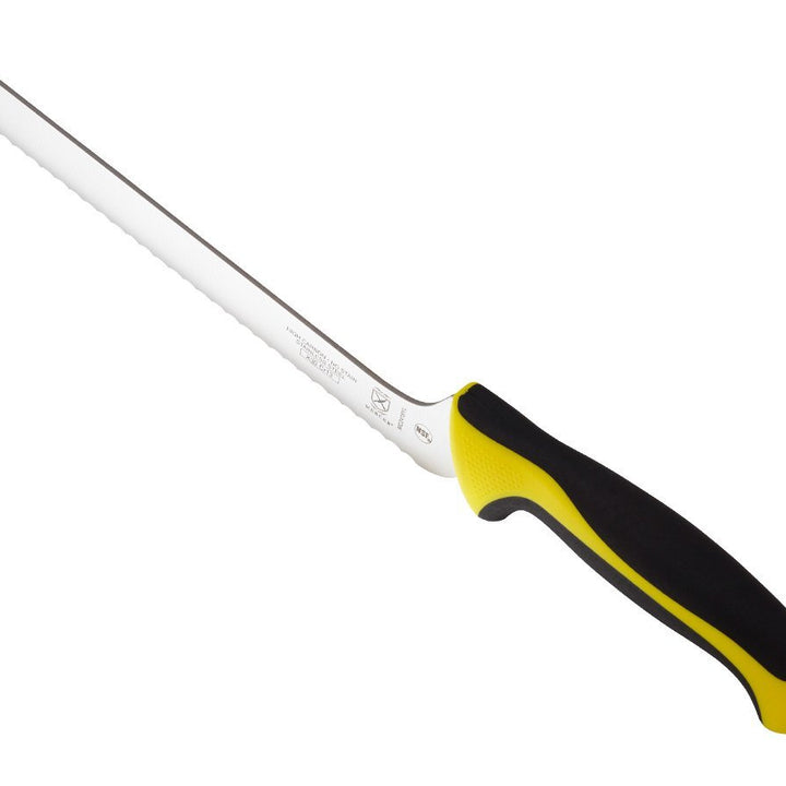 Mercer Culinary Yellow Millennia Colors Handle, 8" Offset Bread Knife (Wavy Edge) Offset Wavy Edge Bread Knife 8" Offset Bread Knife (Wavy Edge)