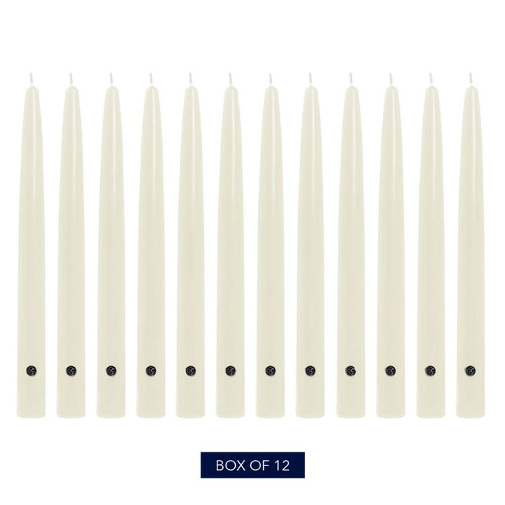 Colonial Candle Unscented Taper Candle, Handipt Collection, Limoncello, 12 in, Pack of 12 - Up to 10 Hours Burn