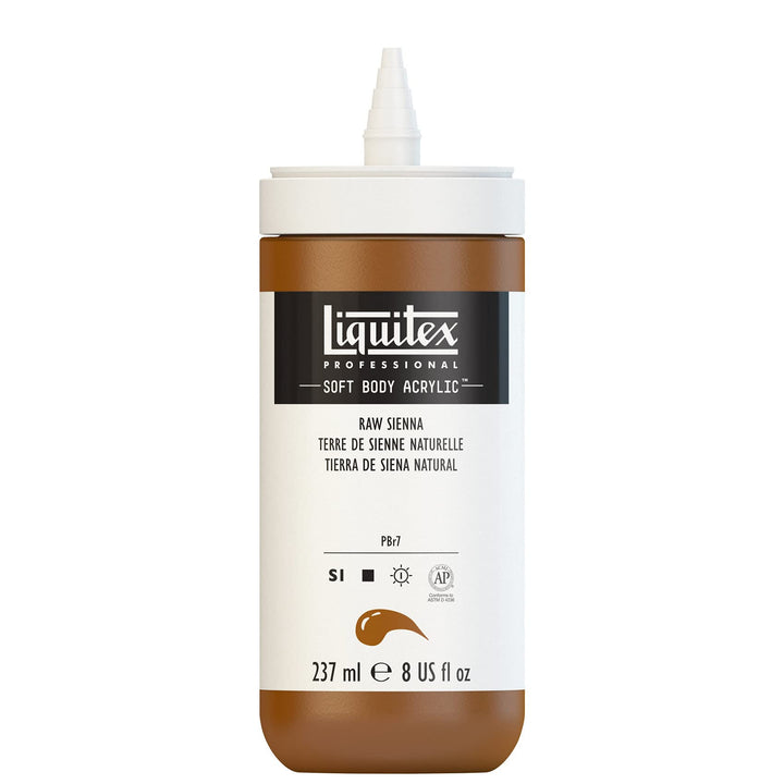 Liquitex Professional Soft Body Acrylic Paint, 237ml (8-oz) Bottle, Raw Sienna 8-oz Bottle