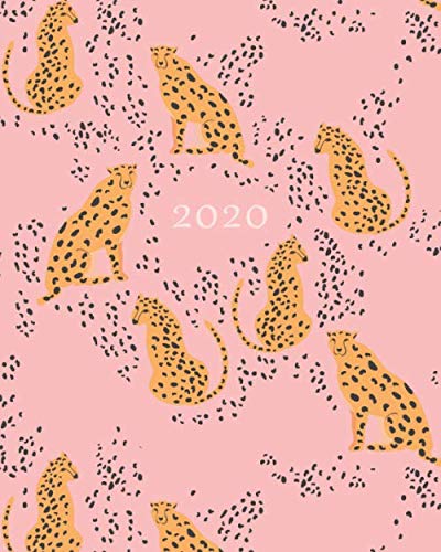 2020 Planner: Weekly and Monthly Jan 1, 2020 to Dec 31, 2020 | Weekly Monthly Daily View Planner Organizer Calendar | Pink Peach Leopard Cheetah