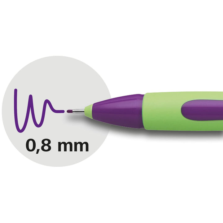 Xpress Premium Fineliner, 0.8 mm Porous Point, Light Green Barrel, Violet Ink, Box of 10 (190008),Purple