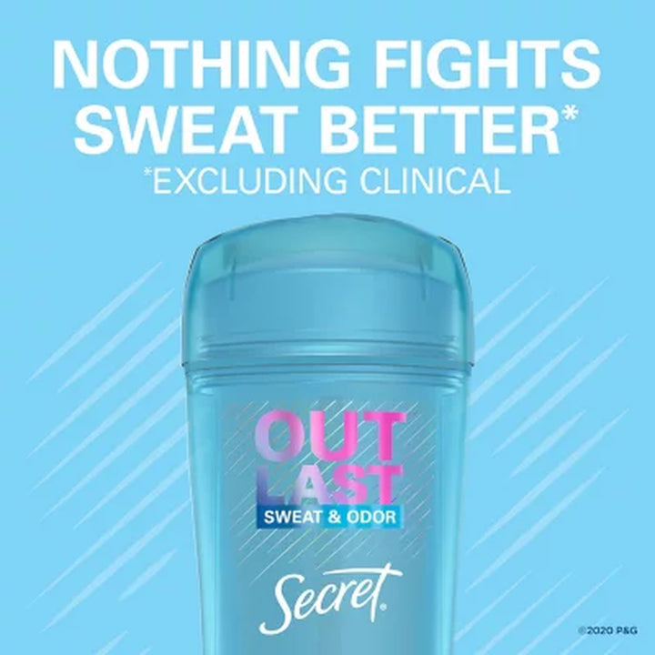 Secret Outlast Clear Gel Deodorant, Shower Fresh, 2.6 Oz., 4 Pk.