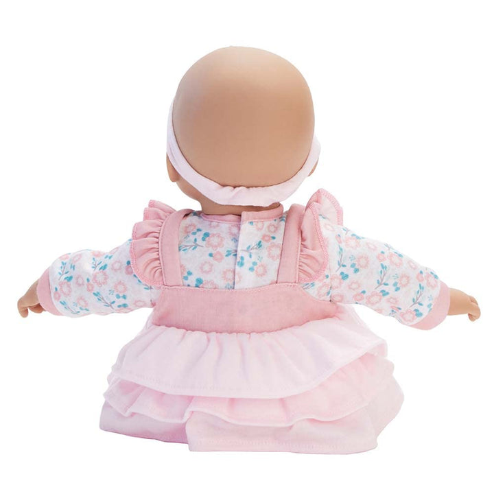 Madame Alexander 14-Inch Baby Cuddles Doll with Bottle, Pink Floral, Medium Skin Tone