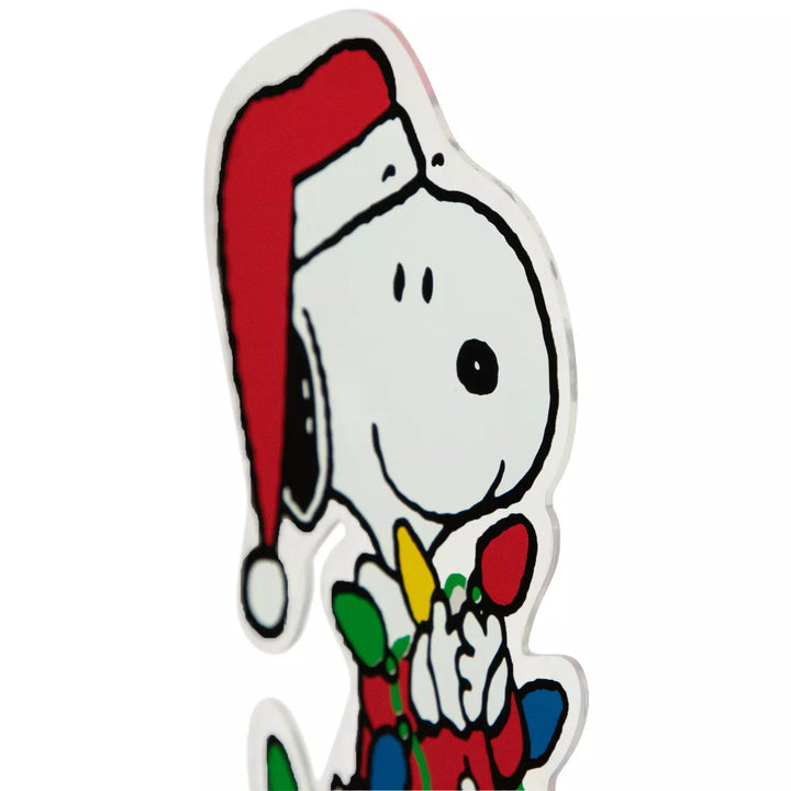 Northlight Peanuts Snoopy Gathers the Lights Double Sided Christmas Window Cling Decoration