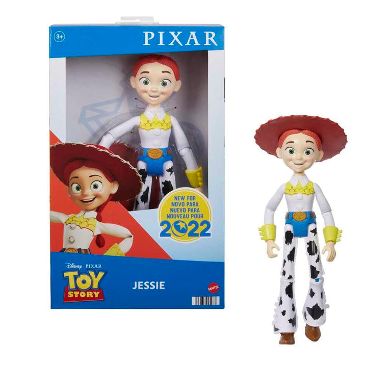 Mattel Disney and Pixar Toy Story Large Action Figure, Posable Jessie Collectible Toy in Signature Cowgirl Look with Removable Hat, 12-inch Scale