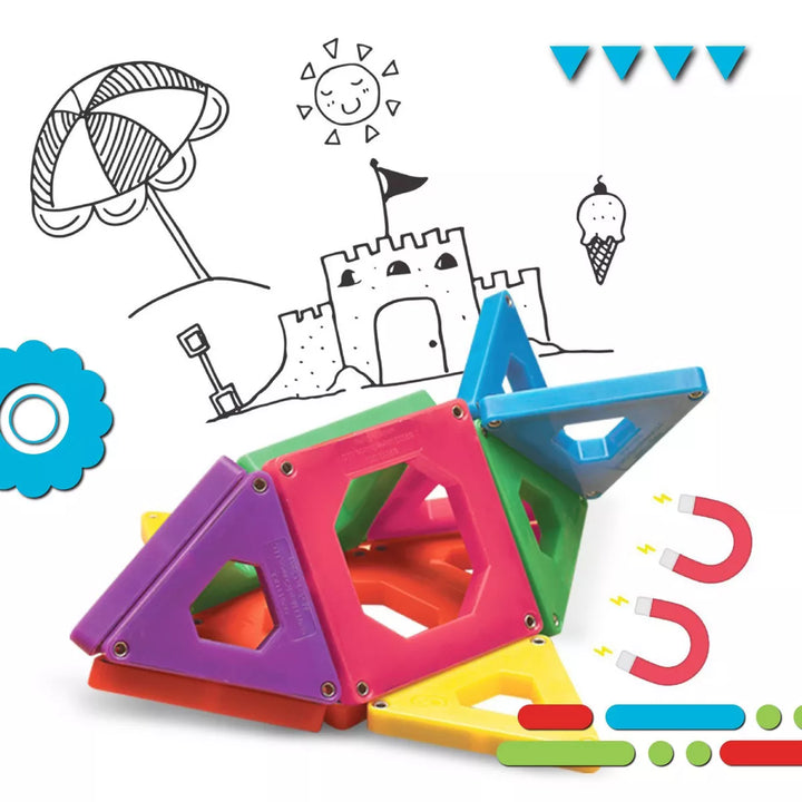Discovery Kids Magnetic Tiles Building Blocks Set 24Pcs