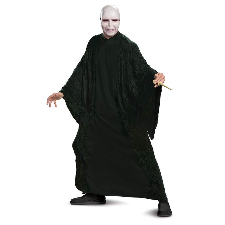 Disguise Men's Harry Potter Voldemort Deluxe Adult Costume, Black XL (42-46)