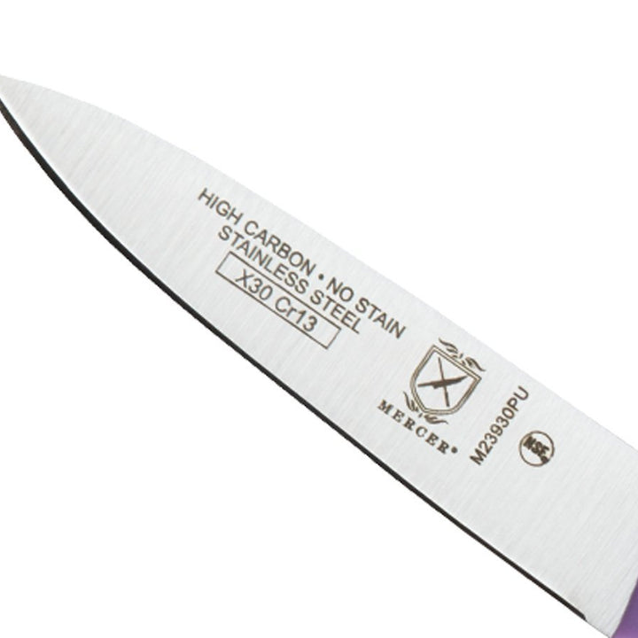 Mercer Culinary Purple Millennia Colors Handle, 3" Slim Paring Knife