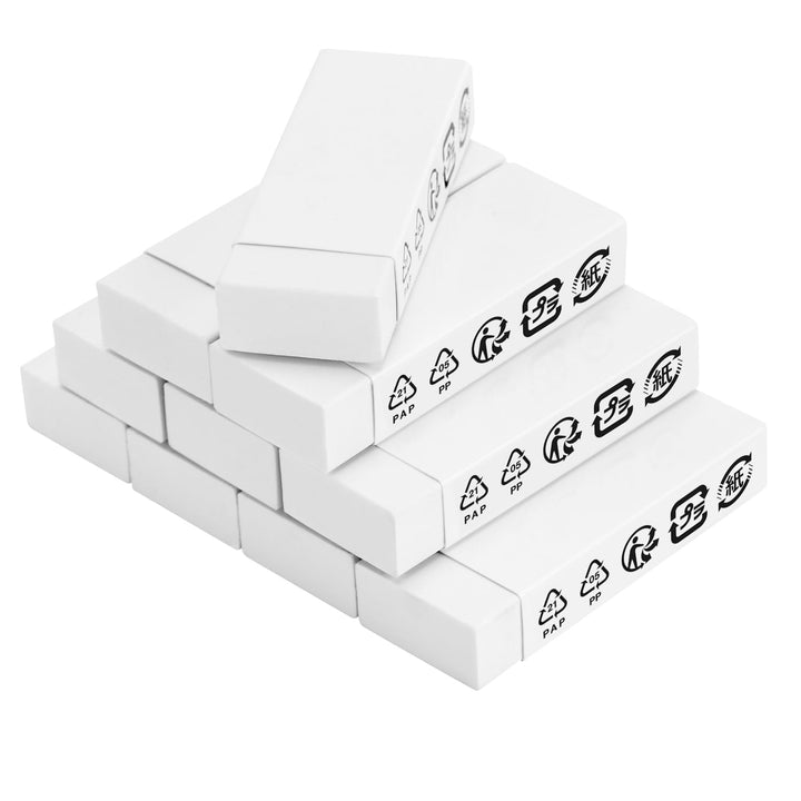 Basics Block White Eraser, 10 pack