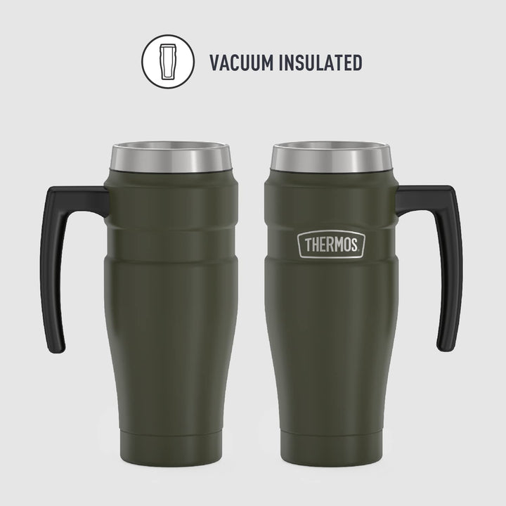 THERMOS Stainless King Vacuum-Insulated Travel Mug, 16 Ounce, Army Green