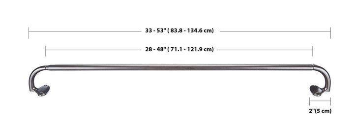 Basics Room Darkening Blackout Curtain Rod - 28" to 48", Dark Bronze (Espresso) 28" to 48" Single Rod