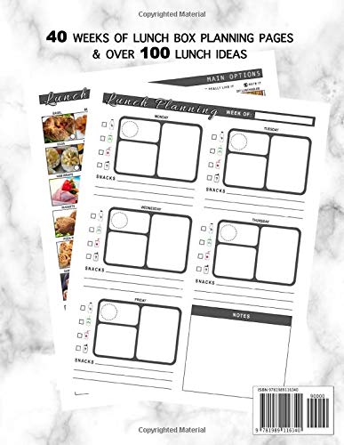 Weekly Lunch Planner: School Year Lunchbox Planner for the PlanetBox Launch Bento Box: 40 Weeks of Planning Pages & Lunch Ideas (Bento Lunch Box Planners)