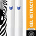 Zebra Pen bLen Retractable Gel Pen, White Barrel, Medium Point, 0.7mm, Blue Ink, 2-Count (41422)