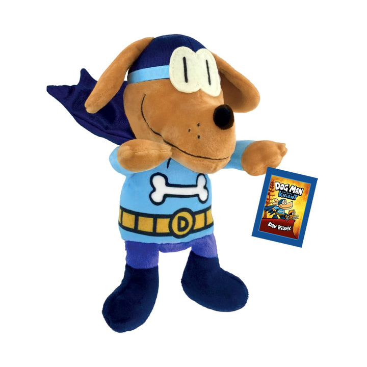 MerryMakers Dog Man Bark Knight Plush Toy, 9-Inch, from Dav Pilkey's Dog Man Book Series