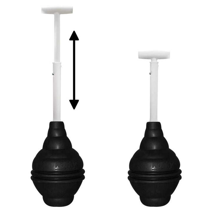 Korky 96-4AM BeehiveMAX Toilet Plunger, Black, 1 Count (Pack of 1) Adjustable Handle