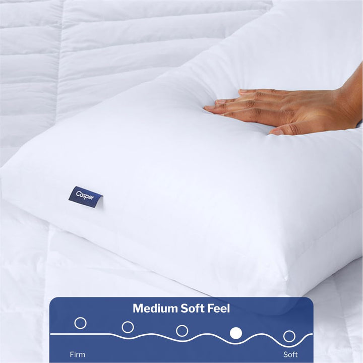 Casper Original Pillow for Sleeping, King, White, Two Pack