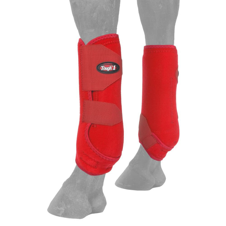 Tough 1 Extreme Vented Sport Boots Set, Red, Medium