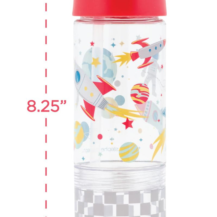 Stephen Joseph, Kids Sip and Snack Water Bottle, 12 oz Tritan BPA Free, Drink and Snack Water Bottle for Girls & Boys, Back to School Water Bottle, Construction