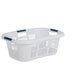 Rubbermaid Large Hip-Hugger Laundry Basket/Hamper, 1.5-Bushel, White, Stackable Storage Bin/Organizer for Bathroom/Bedroom/Dorm/Home 1.5 Bushel Large Hip Hug Basket