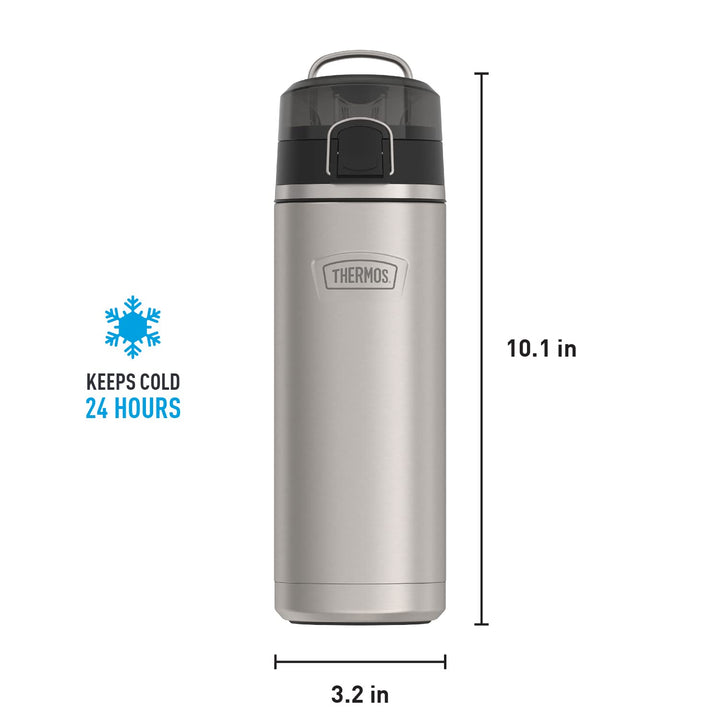 ICON SERIES BY THERMOS Stainless Steel Water Bottle with Spout 24 Ounce, Matte Stainless Steel