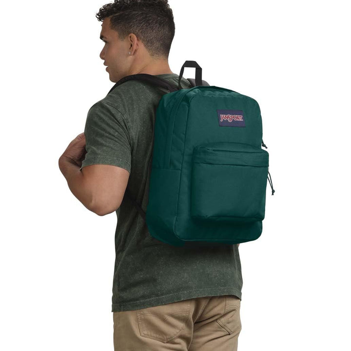 JanSport SuperBreak One Backpacks - Durable, Lightweight Bag with 1 Main Compartment, Front Utility Pocket with Built-in Organizer - Premium Backpack - Deep Juniper One Size