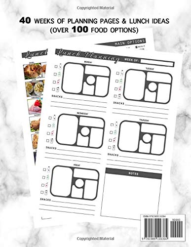 Weekly Lunch Planner: School Year Lunchbox Planner for the Bentgo Kids Bento Box: 40 Weeks of Planning Pages & Lunch Ideas (Bento Lunch Box Planners)