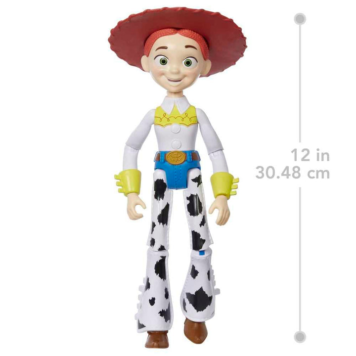 Mattel Disney and Pixar Toy Story Large Action Figure, Posable Jessie Collectible Toy in Signature Cowgirl Look with Removable Hat, 12-inch Scale