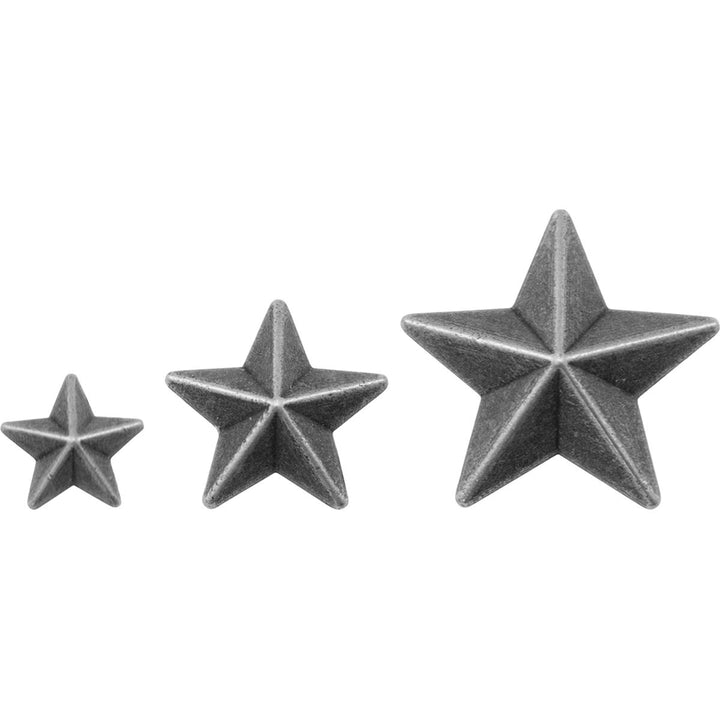 Tim Holtz Idea-ology Adornments Stars, Antique Nickel Finish, Various Sizes, Package of 27 Stars (TH93562)