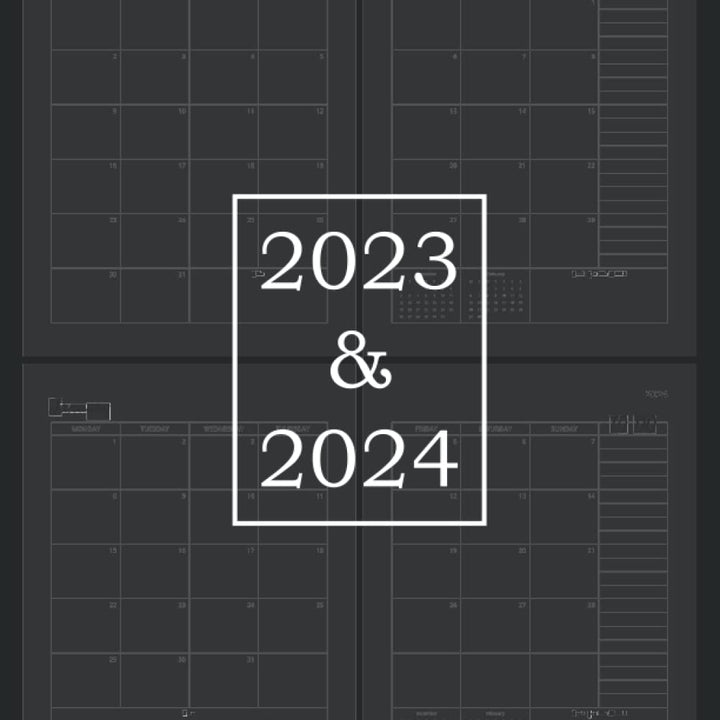 2023-2024 Monthly Planner: Two-Yr Mthly Planner Organizer with Black & White Cover Jan 2023 - Dec 2024, 24 Months Calendar Schedule with Holidays