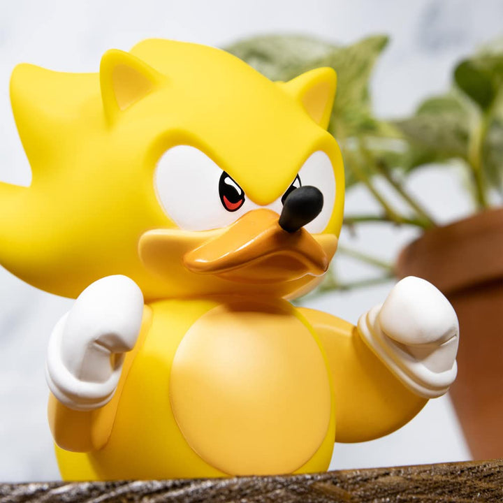 TUBBZ Sonic The Hedgehog Super Sonic Collectable Duck Vinyl Figure - Official Sonic The Hedgehog Merchandise - TV Movies & Games Sonic - Super Sonic