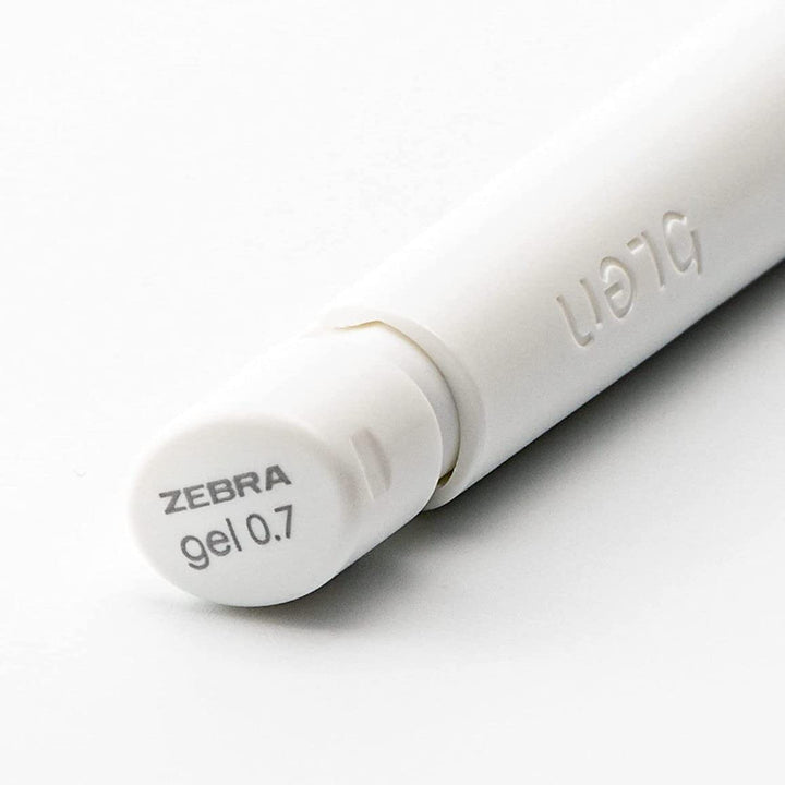 Zebra Pen bLen Retractable Gel Pen, White Barrel, Medium Point, 0.7mm, Blue Ink, 2-Count (41422)