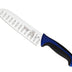 Mercer Culinary Millennia Colors 7-Inch Granton Edge Santoku Knife, Blue