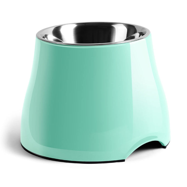 Fluffydream Elevated Dog Bowls,[Prevention of Vertebrae Disease] Non-Slip Dog Bowl with Stainless Steel Bowl,High Capacity Dog Food Bowls,Colorful Raised Dog Bowls for Medium/Small Size Dogs M (540ML / 2 Cups) MintGreen