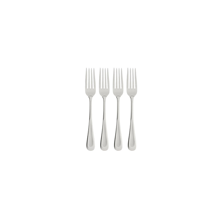 Oneida Satin Sand Dune Everyday Dinner Forks, Set of 4, 18/0 Stainless Steel, Silverware Set, Dishwasher Safe